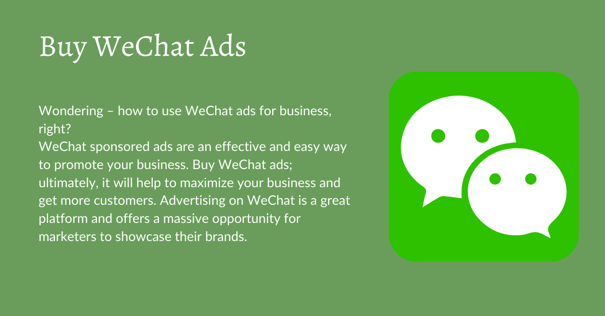 Buy Wechat Ads Accounts